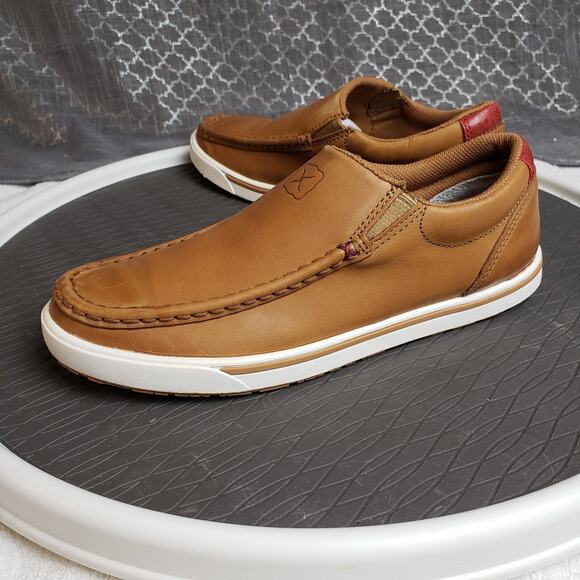 Twisted X Slip On Kicks Womens 7.5 Brown Leather Casual Comfort Western - Picture 6 of 10